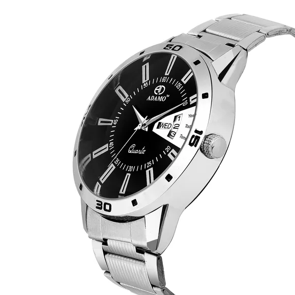 Silver_&_Black_Designer_Dial_Day_&_Date_Men_&_Boys_Watch
