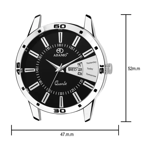 Silver_&_Black_Designer_Dial_Day_&_Date_Men_&_Boys_Watch