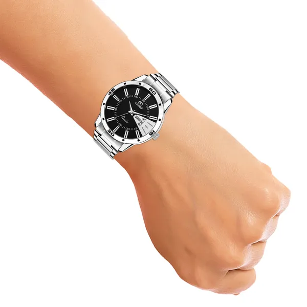 Silver_&_Black_Designer_Dial_Day_&_Date_Men_&_Boys_Watch