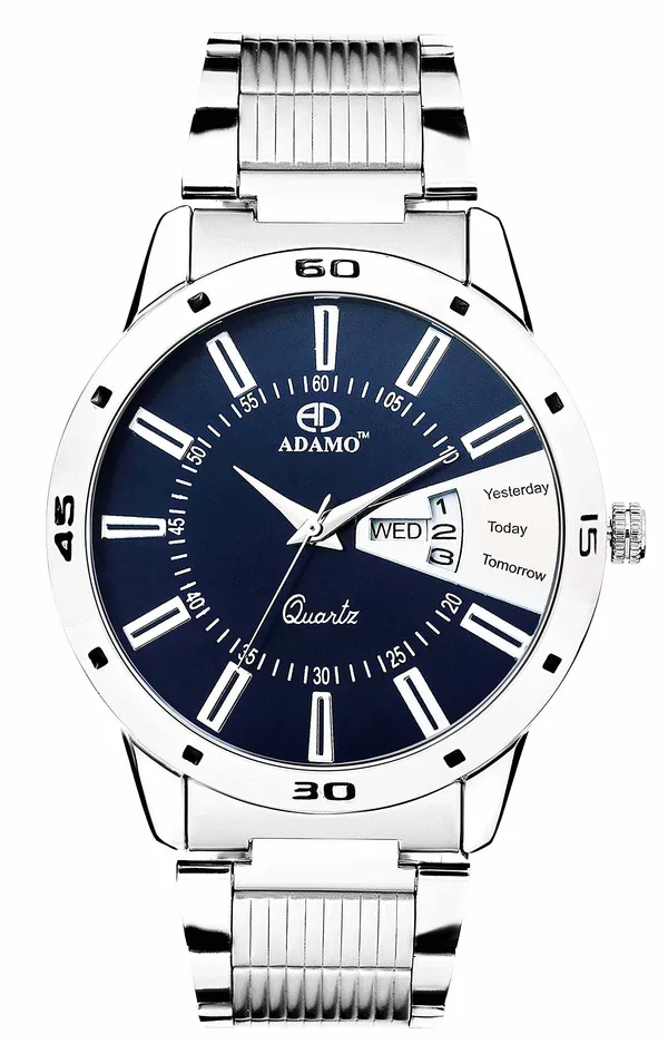 Silver_&_Blue_Designer_Dial_Day_&_Date_Men_&_Boys_Watch