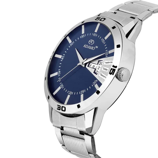Silver_&_Blue_Designer_Dial_Day_&_Date_Men_&_Boys_Watch