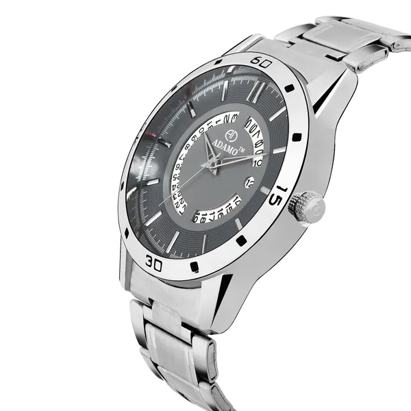Silver_&_Grey_Designer_Dial_Day_&_Date_Watch