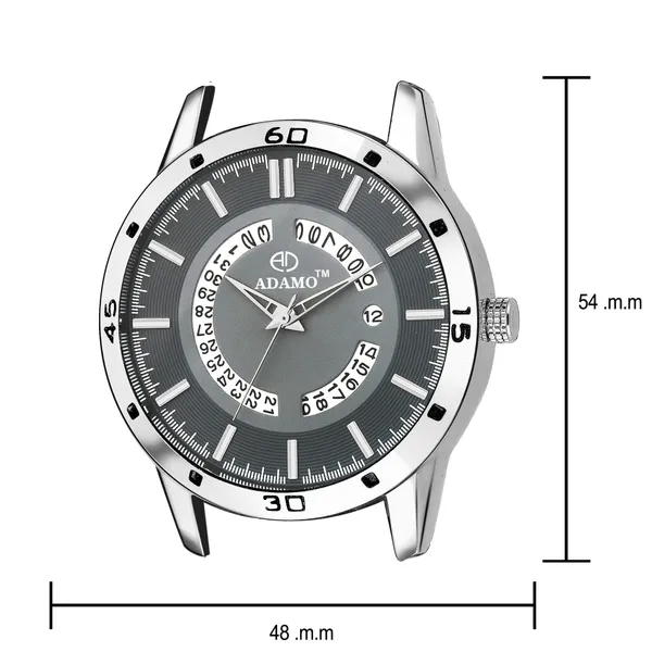 Silver_&_Grey_Designer_Dial_Day_&_Date_Watch