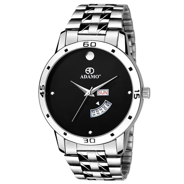 Silver_&_Black_Designer_(Day_&_Date)_Men_Wrist_Watch
