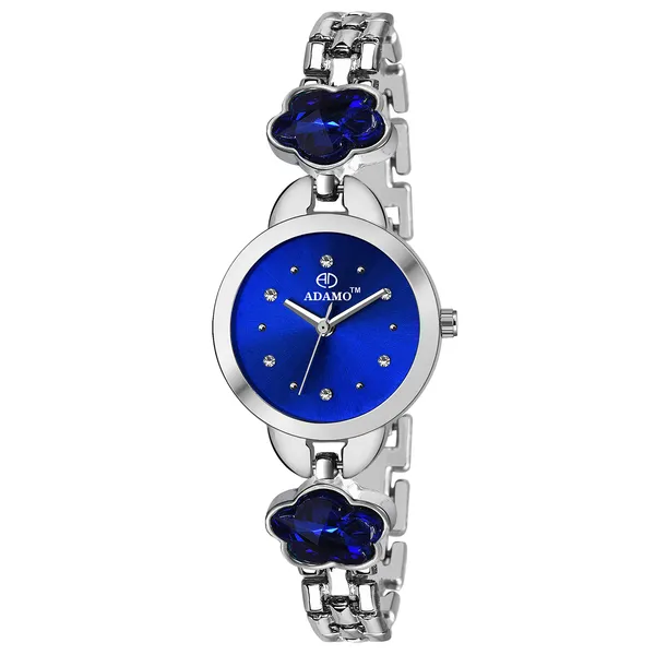 Silver_&_Silver_&_Blue_Enchant_Dial_Women_&_Girls_Watch