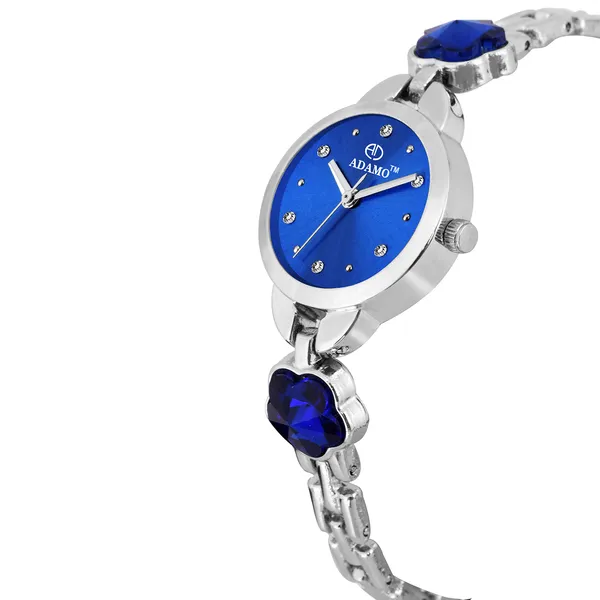 Silver_&_Silver_&_Blue_Enchant_Dial_Women_&_Girls_Watch