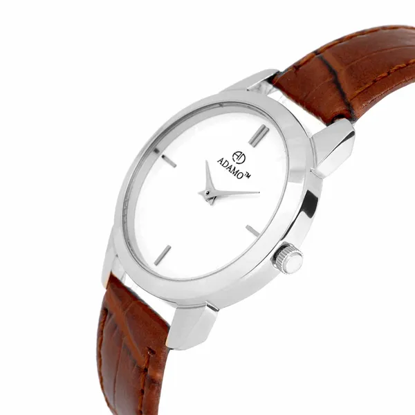 Brown_&_White_Slim_Dial_Women_&_Girls_Watch