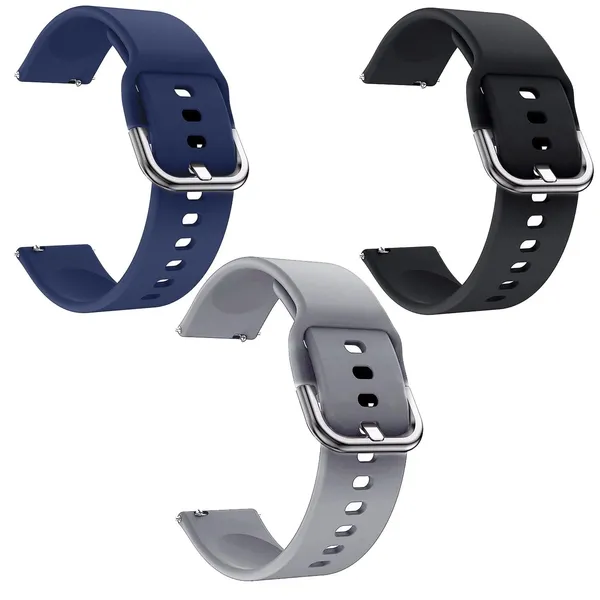 Blue_&_Black_&_Grey_22Mm_Watch_Strap_Compatible_For_Phoenix_Ultra/Phoenix/Pulse_2/Xtend_Pro/Xtend_Call_And_All_22Mm_Wristwatch_And_Smartwatches_-P12BIB09-P12BIN09-