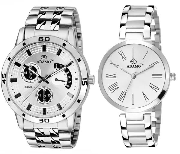 ADAMO Designer Analog Couple Combo Wrist Watch 109 2480SM01 Price in India Buy ADAMO Designer Analog Couple Combo Wrist Watch 109 2480SM01 online at undefined