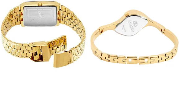 Gold_&_Black_Couple_Combo_Dial_Day_&_Date_Men_&_Women_Watch_1918YM02-