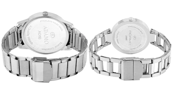 White_Enchant_Calendar_Analogue_Dial_Couple'S_Watch_812-