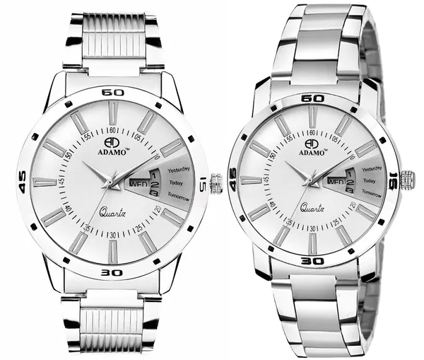 White_Analogue_Dial_Couple'S_Watch_813