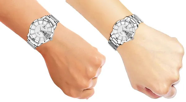 White_Analogue_Dial_Couple'S_Watch_813