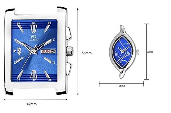 Silver_&_Blue_Couple_Combo_Dial_Day_&_Date_Men_&_Women_Watch_843SSM05-