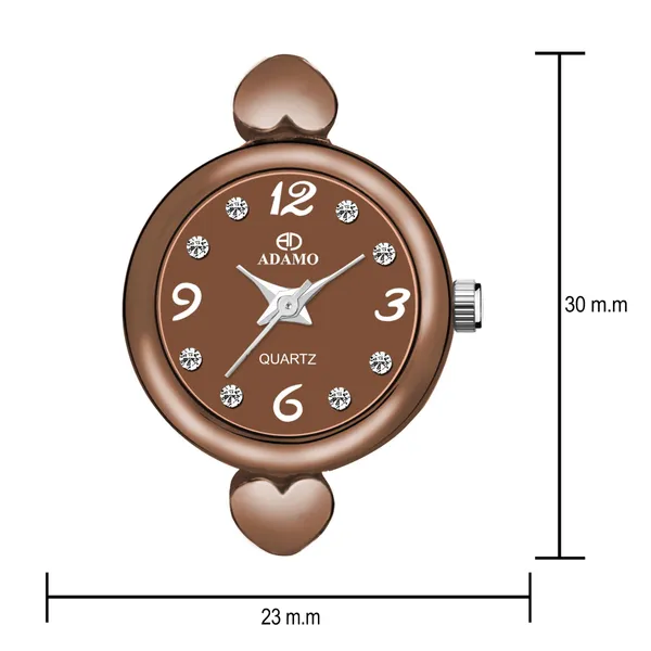 Brown_With_Bracelet_Designer_Round_Shaped_Dial_Watch_With_Bracelet_878EEM14-