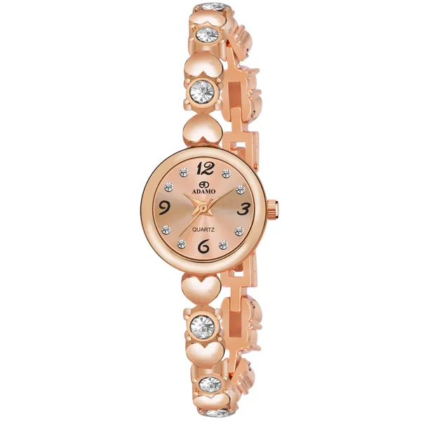 Rose_Gold_With_Bracelet_Designer_Round_Shaped_Dial_Watch_With_Bracelet_878KKM21-