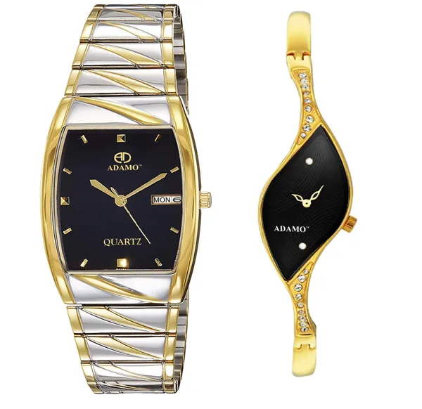 Gold_&_Black_Couple_Combo_Dial_Day_&_Date_Men_&_Women_Watch_9315BM02-