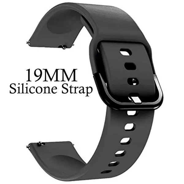 Black_19Mm_Watch_Strap_Compatible_For_Storm_Call/Colourrfit_Pulse_And_All_19Mm_Wristwatch_And_Smartwatches