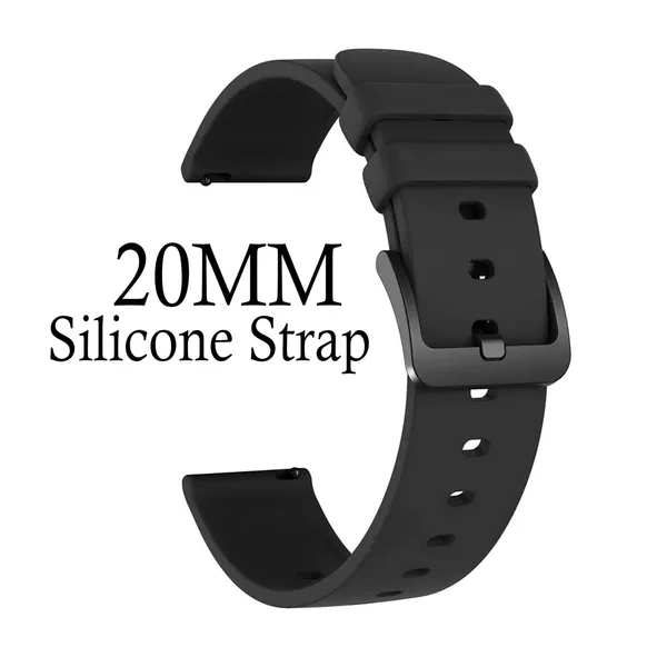 20Mm_Black_Watch_Strap_Compatible_For_Bip_U_Pro/Gts/Bip_3_Pro/_Icon_Buzz_And_All_20Mm_Wristwatch_And_Smartwatches