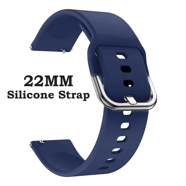 Blue_22Mm_Watch_Strap_Compatible_For_Phoenix_Ultra/Phoenix/Pulse_2/Xtend_Pro/Xtend_Call_And_All_22Mm_Wristwatch_And_Smartwatches