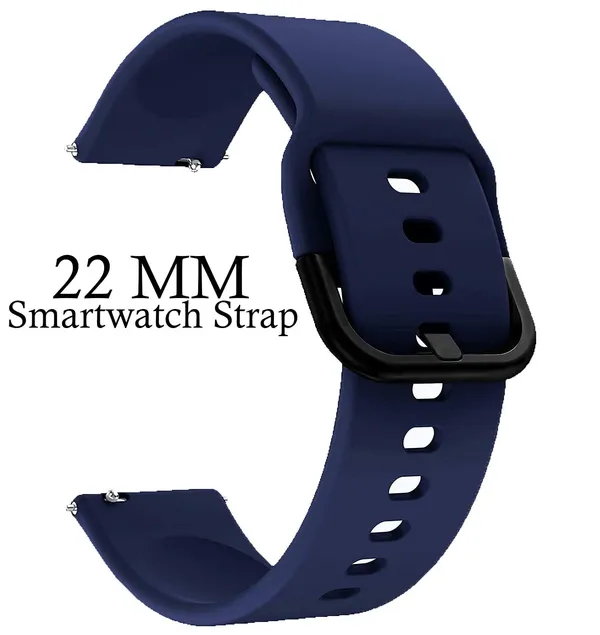 22Mm_Blue_Watch_Strap_Compatible_For_Phoenix_Ultra/Phoenix/Pulse_2/Xtend_Pro/Xtend_Call_And_All_22Mm_Wristwatch_And_Smartwatches