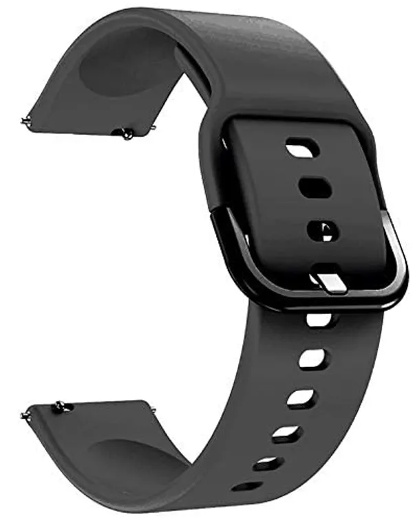 22Mm_Black_Watch_Strap_Compatible_For_Phoenix_Ultra/Phoenix/Pulse_2/Xtend_Pro/Xtend_Call_And_All_22Mm_Wristwatch_And_Smartwatches