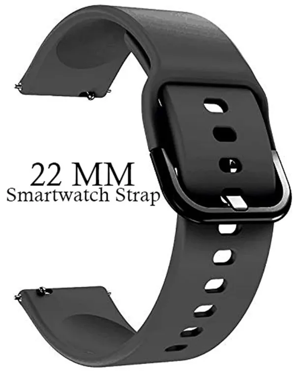 22Mm_Black_Watch_Strap_Compatible_For_Phoenix_Ultra/Phoenix/Pulse_2/Xtend_Pro/Xtend_Call_And_All_22Mm_Wristwatch_And_Smartwatches