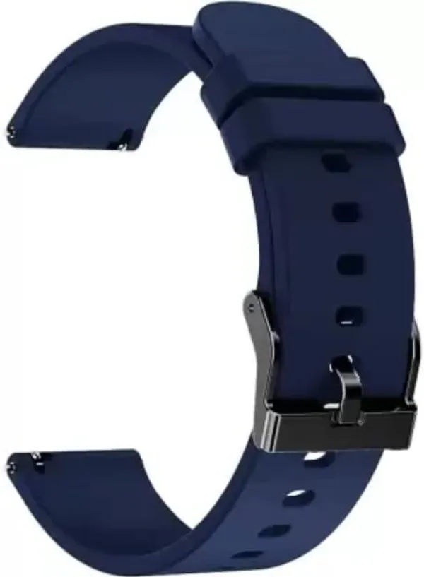 Blue_&_Black_22Mm_Navy_Silicone_Watch_Strap_Compatible_For_Phoenix_Ultra/Phoenix/Pulse_2/Xtend_Pro/Xtend_Call_And_All_22Mm_Wristwatch_And_Smartwatches
