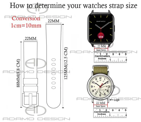Blue_&_Black_22Mm_Navy_Silicone_Watch_Strap_Compatible_For_Phoenix_Ultra/Phoenix/Pulse_2/Xtend_Pro/Xtend_Call_And_All_22Mm_Wristwatch_And_Smartwatches