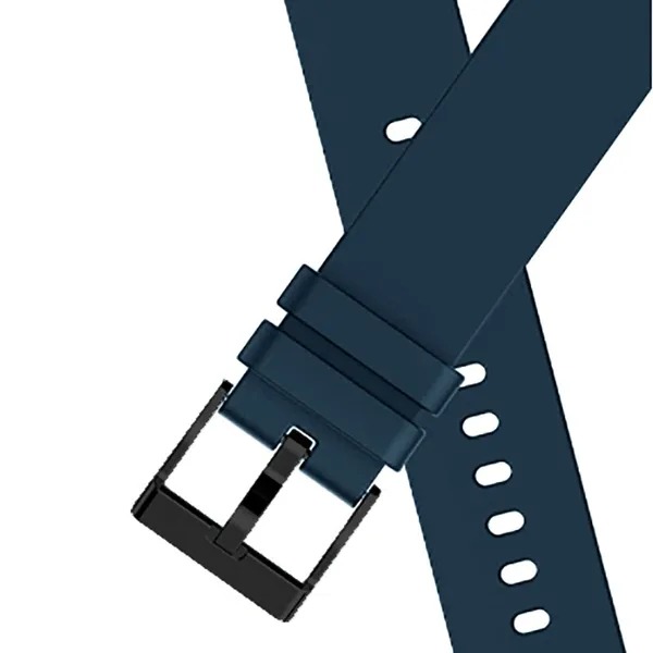 Blue_&_Black_22Mm_Navy_Silicone_Watch_Strap_Compatible_For_Phoenix_Ultra/Phoenix/Pulse_2/Xtend_Pro/Xtend_Call_And_All_22Mm_Wristwatch_And_Smartwatches