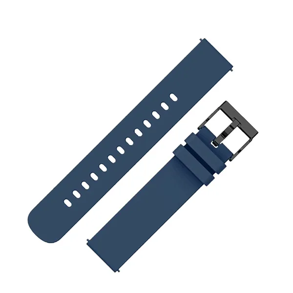 Blue_&_Black_22Mm_Navy_Silicone_Watch_Strap_Compatible_For_Phoenix_Ultra/Phoenix/Pulse_2/Xtend_Pro/Xtend_Call_And_All_22Mm_Wristwatch_And_Smartwatches