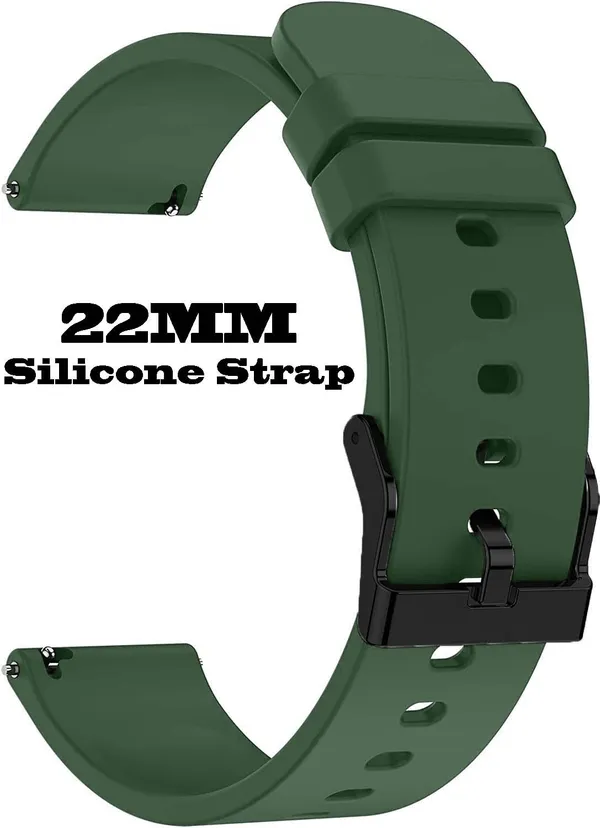 22Mm_Green_Silicone_Watch_Strap_Compatible_For_Phoenix_Ultra/Phoenix/Pulse_2/Xtend_Pro/Xtend_Call_And_All_22Mm_Wristwatch_And_Smartwatches