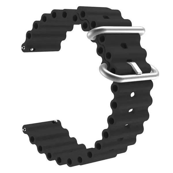 22Mm_Black_Watch_Strap_Compatible_For_Phoenix_Ultra/Phoenix/Pulse_2/Xtend_Pro/Xtend_Call_And_All_22Mm_Wristwatch_And_Smartwatches