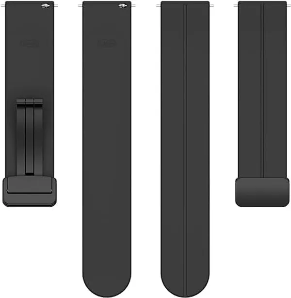 22Mm_Silicone_Black_Strap_With_Folding_Magnetic_Lock_Compatible_With_Sam_Galaxy_Watch_3_45Mm/_Galaxy_Watch_46Mm/Gear_S3_Classic/Frontier_Compatible_All_22Mm_Watches(Only_Strap)