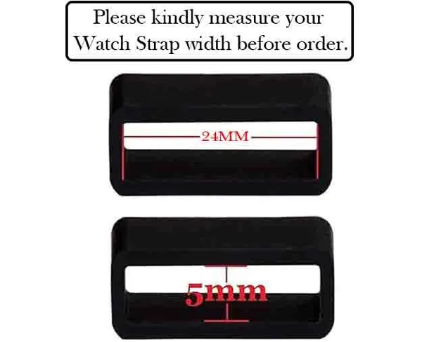 24Mm_Soft_Silicone_Watch_Strap_Loops/Keepers_Holder_Retainer_Loop_Replacement_-_Black_Color_Strap_Loop