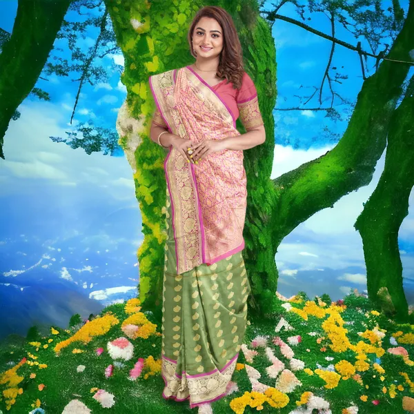 Kanjeevaram_Style_Saree_for_Women,_Fancy_All_Seasonal_Wear