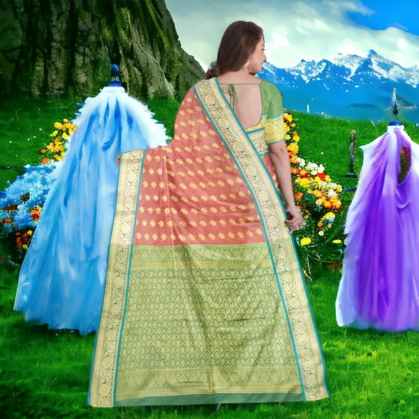 Kanjeevaram_Style_Saree_for_Women,_Fancy_All_Seasonal_Wear