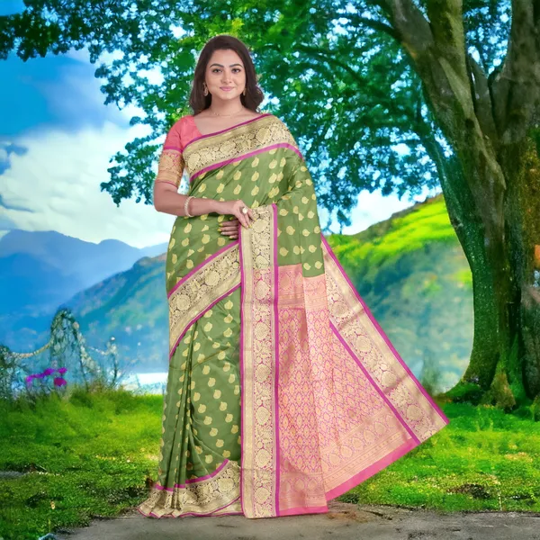 Kanjeevaram_Style_Saree_for_Women,_Fancy_All_Seasonal_Wear