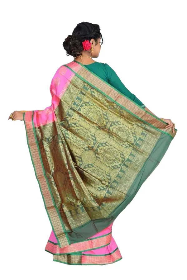 Pink_Art_Silk_Blend_Self_Design_Sambalpuri_Saree_For_Women