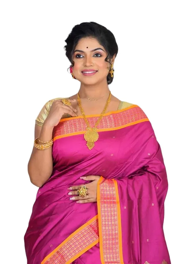 Magenta_Art_Silk_Blend_Self_Design_Sambalpuri_Saree_For_Women