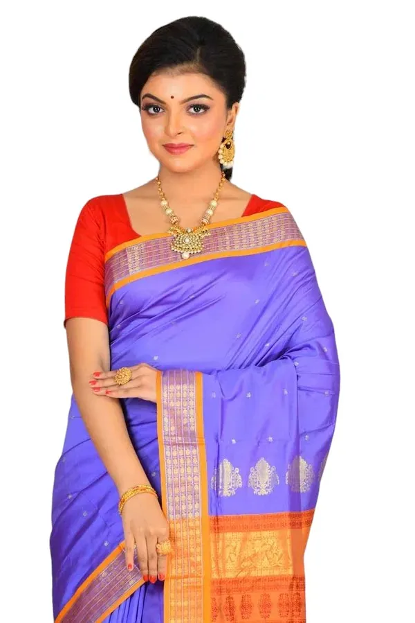 Light_Blue_Art_Silk_Blend_Self_Design_Sambalpuri_Saree_For_Women