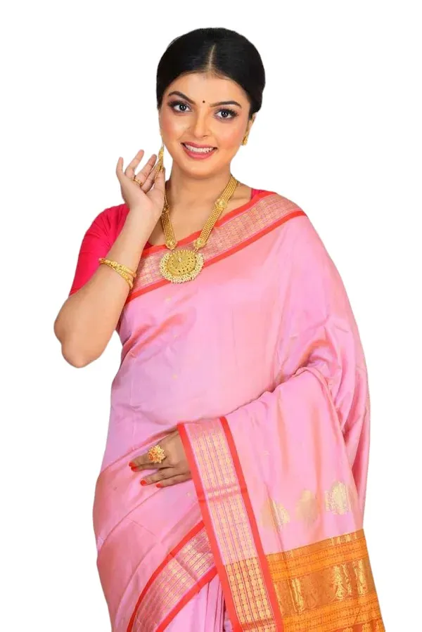 Pink_Art_Silk_Blend_Self_Design_Sambalpuri_Saree_For_Women