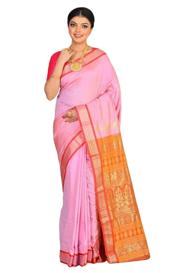 Pink_Art_Silk_Blend_Self_Design_Sambalpuri_Saree_For_Women