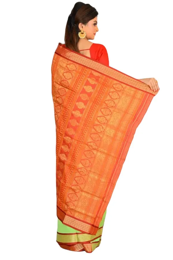 Light_Green_Art_Silk_Blend_Self_Design_Sambalpuri_Saree_For_Women