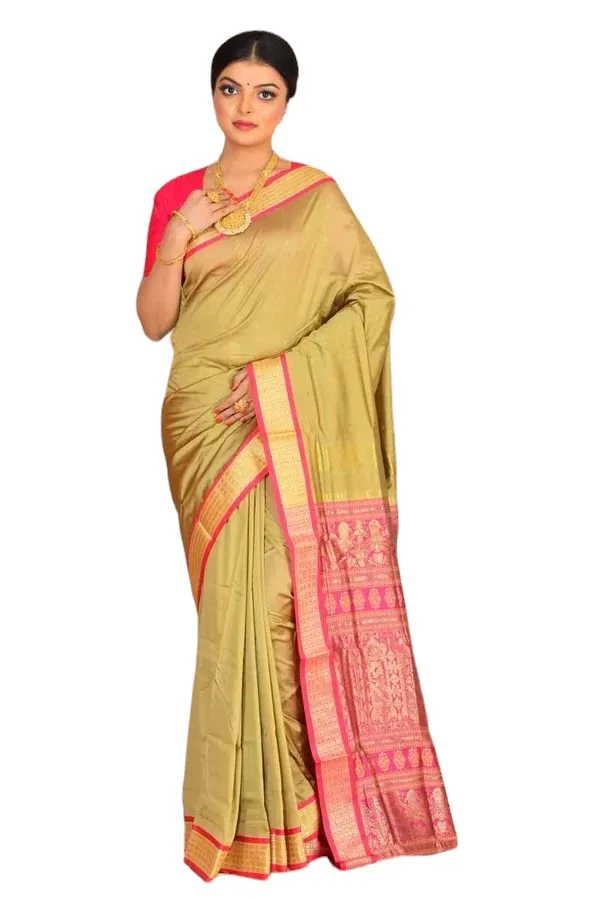 Light_Green_Art_Silk_Blend_Self_Design_Sambalpuri_Saree_For_Women