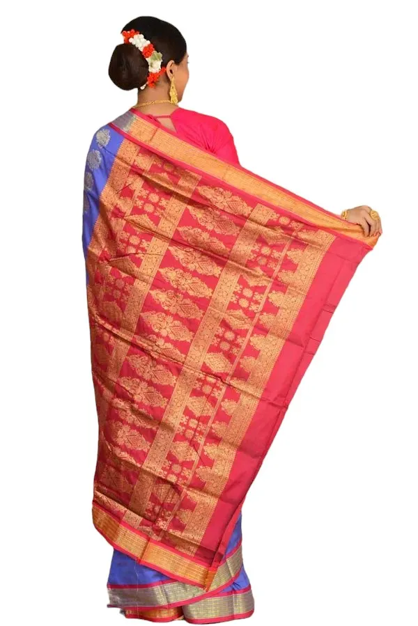 Light_Blue_Art_Silk_Blend_Self_Design_Sambalpuri_Saree_For_Women