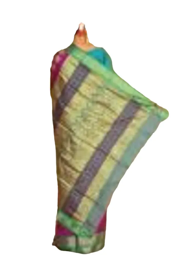 Magenta_Art_Silk_Blend_Self_Design_Sambalpuri_Saree_For_Women
