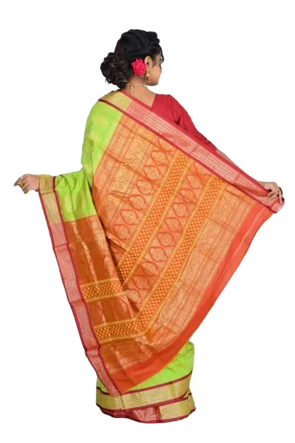 Light_Green_Art_Silk_Blend_Self_Design_Sambalpuri_Saree_For_Women