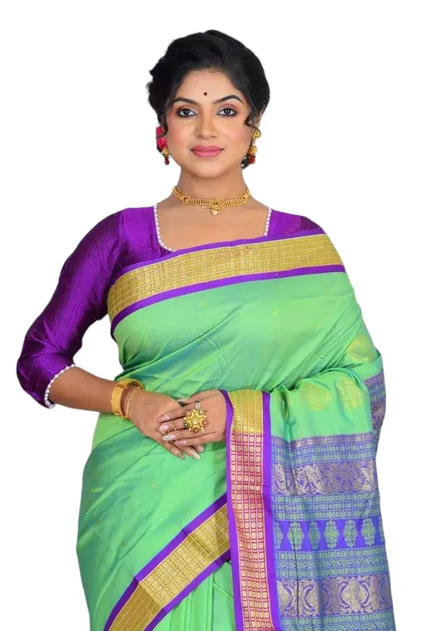 Light_Green_Art_Silk_Blend_Self_Design_Sambalpuri_Saree_For_Women