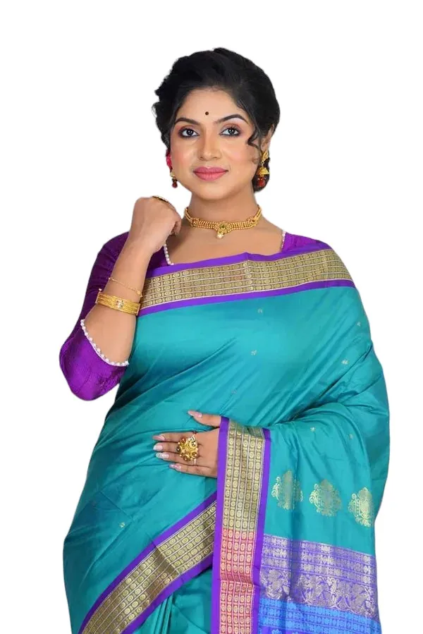 Light_Blue_Art_Silk_Blend_Self_Design_Sambalpuri_Saree_For_Women